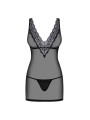 869-CHE-1 chemise & thong black