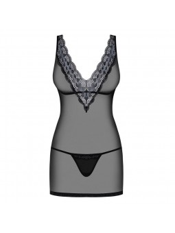 869-CHE-1 chemise & thong black