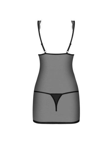 869-CHE-1 chemise & thong black