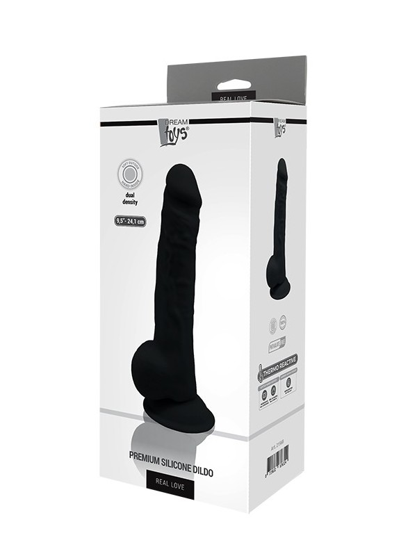 REAL LOVE DILDO 9.5INCH BLACK