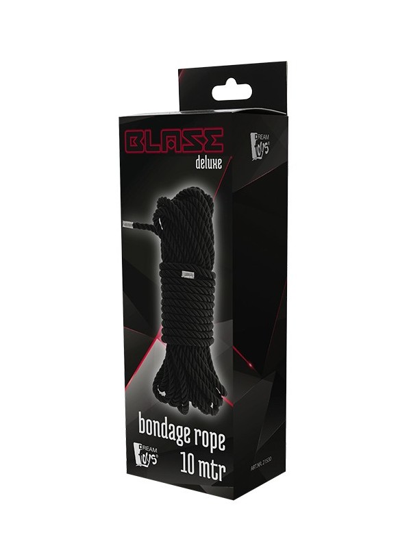 BLAZE DELUXE BONDAGE ROPE 10M BLACK