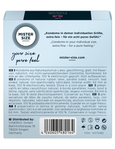 Mister Size 64mm pack of 3 acquista online su Porky's Store
