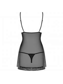 862-CHE-1 chemise & thong black