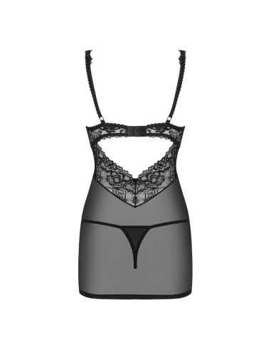 867-CHE-1 chemise & thong black