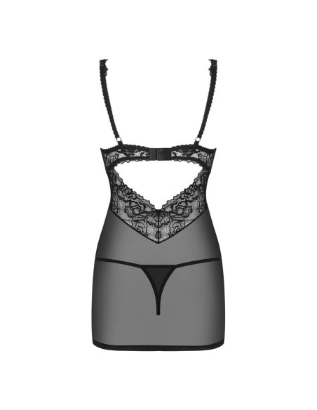 867-CHE-1 chemise & thong black