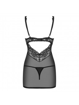 867-CHE-1 chemise & thong black