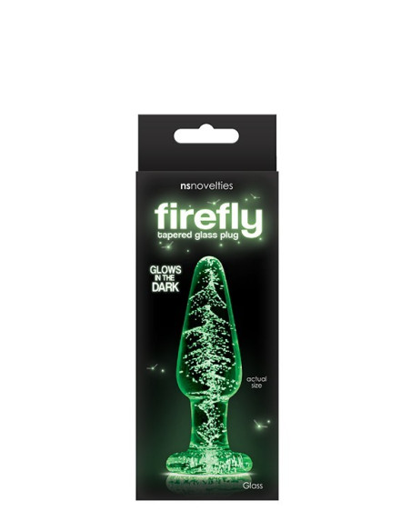 FIREFLY GLASS TAPERED PLUG MEDIUM CLEAR