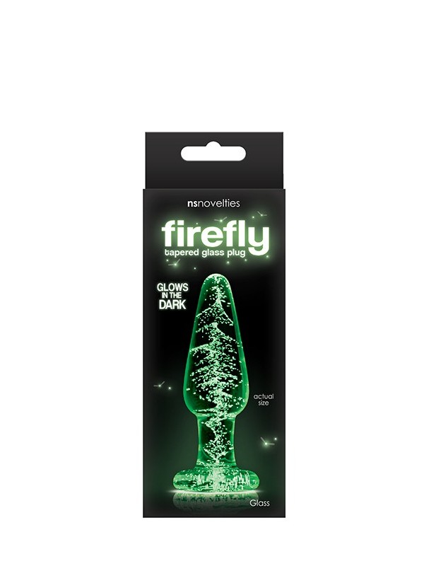 FIREFLY GLASS TAPERED PLUG MEDIUM CLEAR