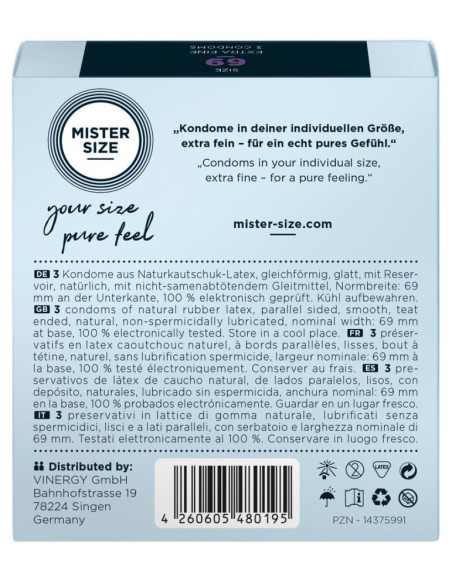 Mister Size 69mm pack of 3 acquista online su Porky's Store