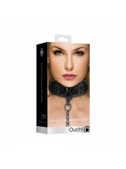 Luxury Collar with Leash - Black