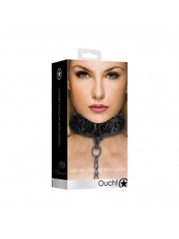 Luxury Collar with Leash - Black
