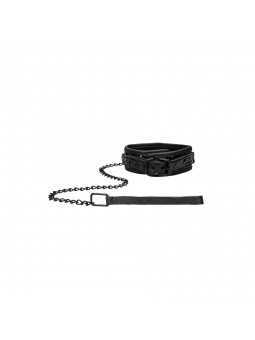 Luxury Collar with Leash - Black