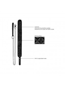 Luxury Collar with Leash - Black