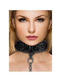 Luxury Collar with Leash - Black