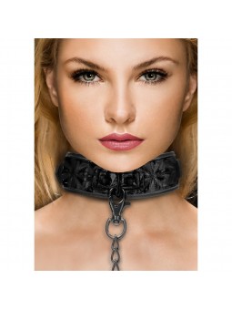 Luxury Collar with Leash - Black