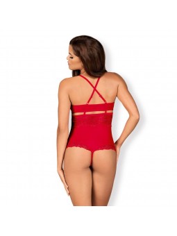 838-TED-3 teddy opencrotch red