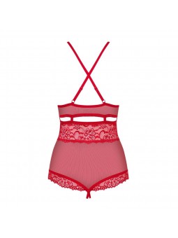 838-TED-3 teddy opencrotch red
