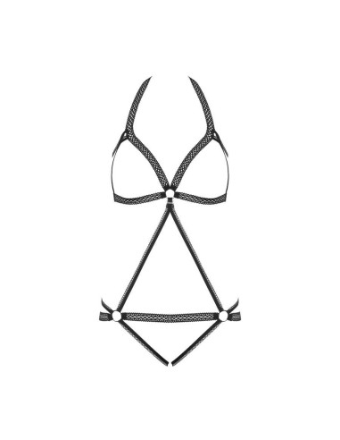 Darkie crotchless teddy black