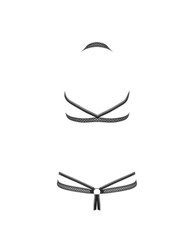 Darkie crotchless teddy black