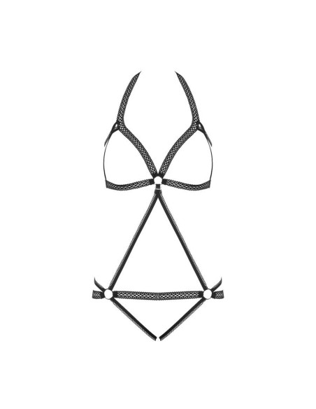 Darkie crotchless teddy black