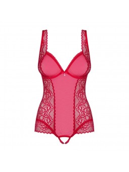 Rougebelle crotchless teddy red