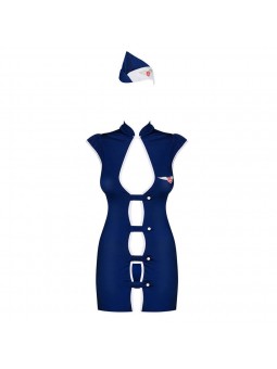 Stewardess set 3-pcs costume blue