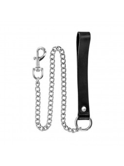 LAISSE METAL POIGNET CUIR BOVIN