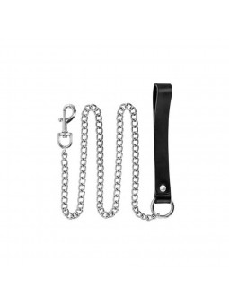 LAISSE METAL POIGNET CUIR BOVIN
