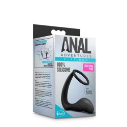 ANAL ADVENTURES PLATINUM COCK RING PLUG
