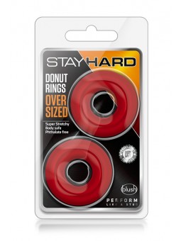 STAY HARD DONUT RINGS OVERSIZED RED