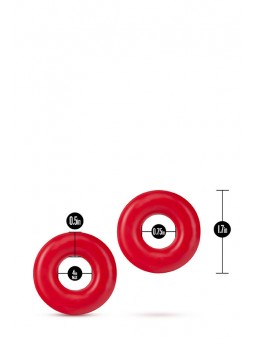 STAY HARD DONUT RINGS OVERSIZED RED