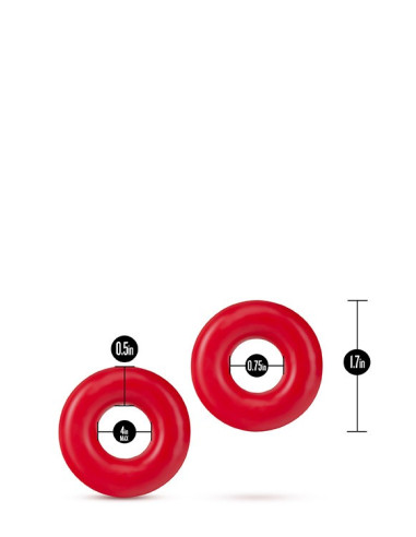 STAY HARD DONUT RINGS OVERSIZED RED