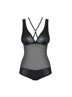 Redella crotchless teddy black