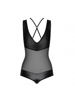 Redella crotchless teddy black