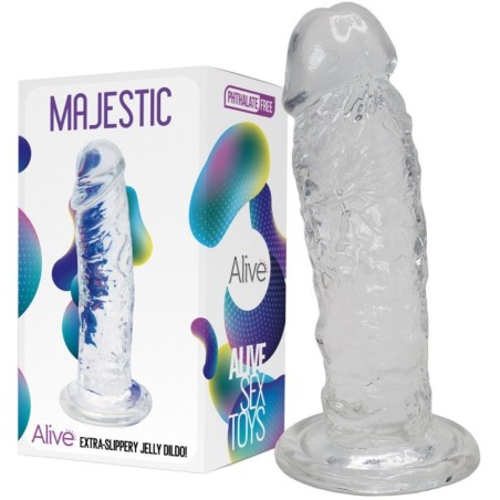 MAJESTIC -JELLY DILDO-Transparent-14,7cm acquista online su Porky's Store