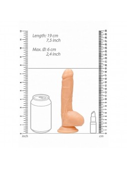 6.5 Inch Realistic Dildo - Flesh