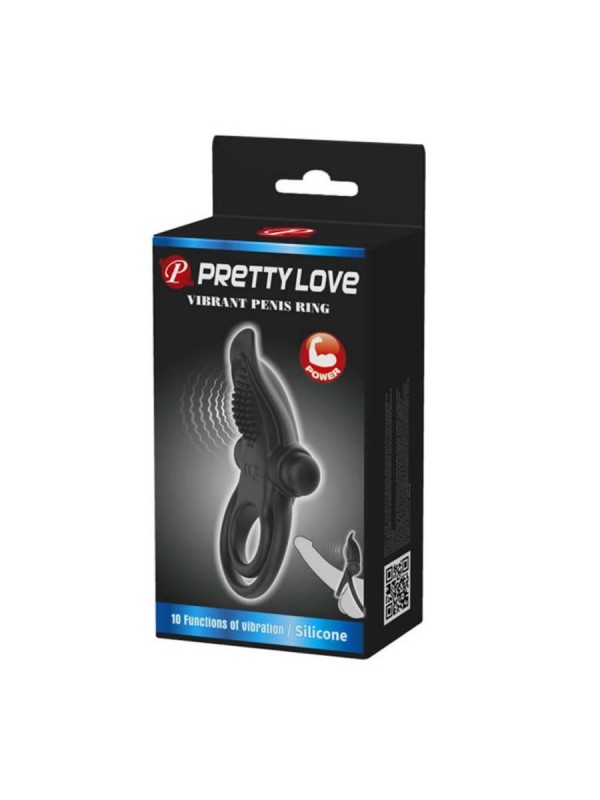 Pretty Love Vibrant Penis Ring Black