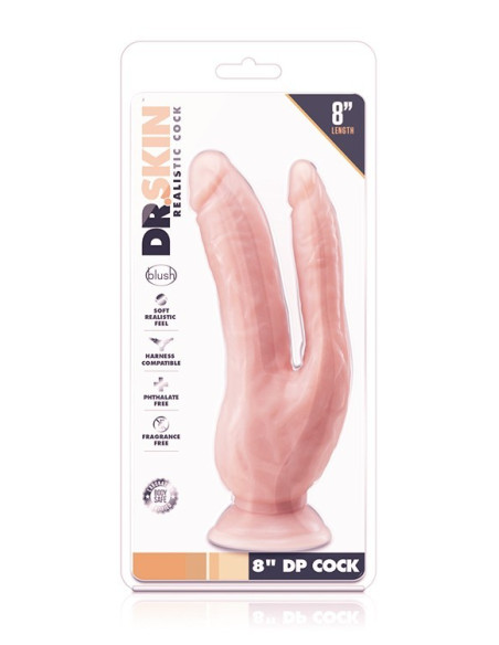 DR. SKIN 8 INCH DP COCK FLESH