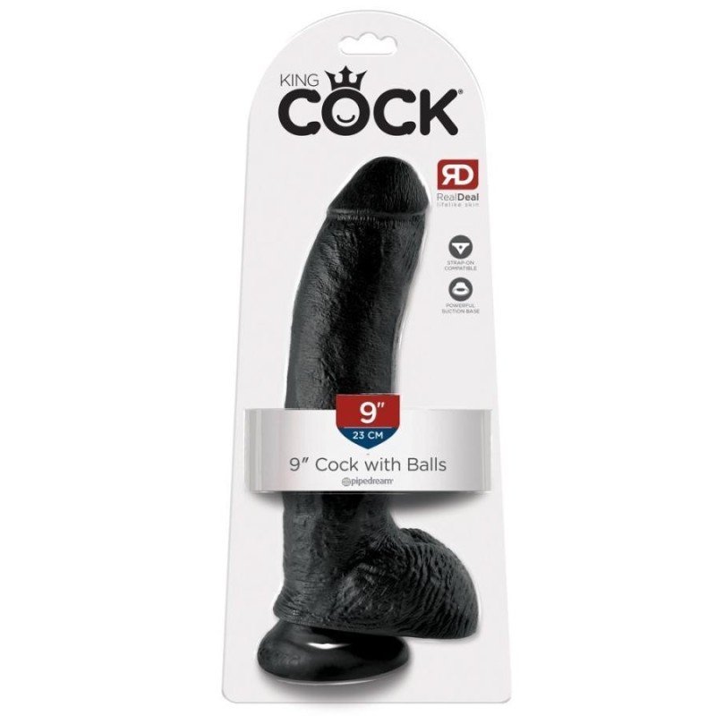 KC 9" Cock with Balls Dark