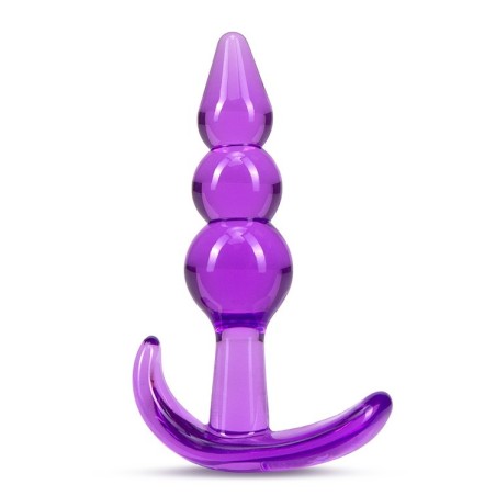 B YOURS TRIPLE BEAD ANAL PLUG PURPLE