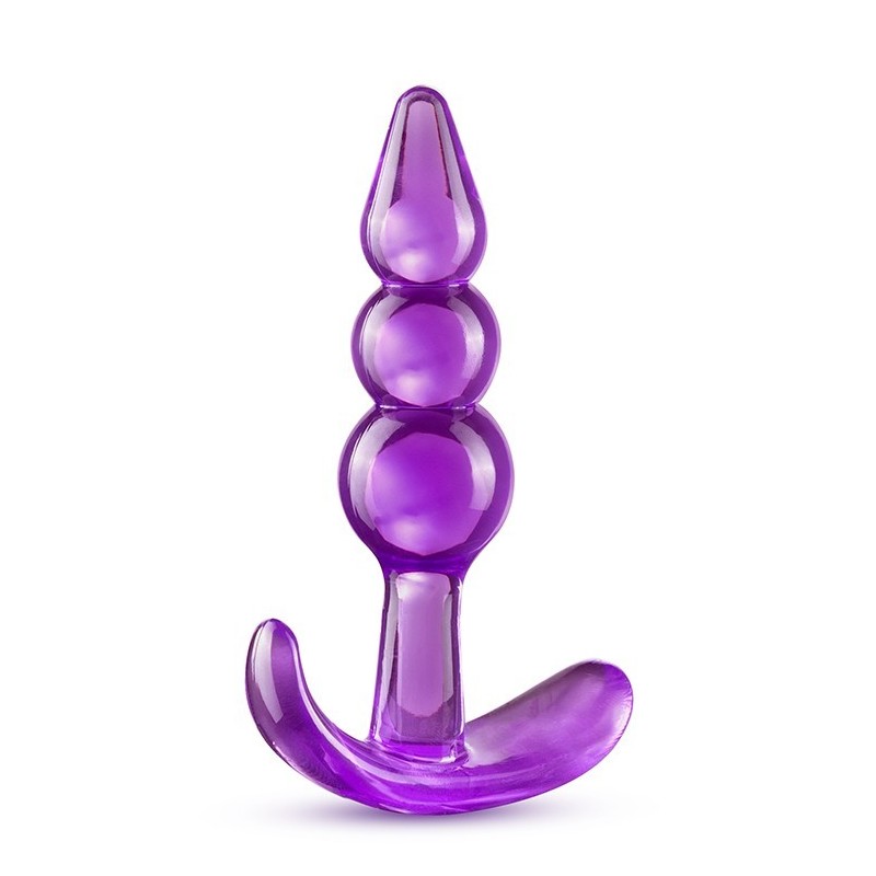 B YOURS TRIPLE BEAD ANAL PLUG PURPLE