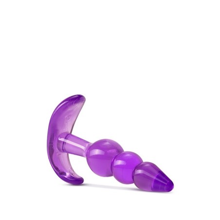 B YOURS TRIPLE BEAD ANAL PLUG PURPLE
