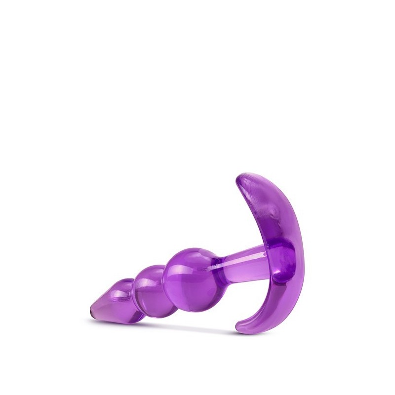 B YOURS TRIPLE BEAD ANAL PLUG PURPLE