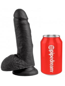 King Cock 7" Cock w Balls Dark