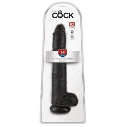 King Cock 14" Cock w Balls Dar