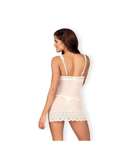 853-CHE-2 chemise & thong white