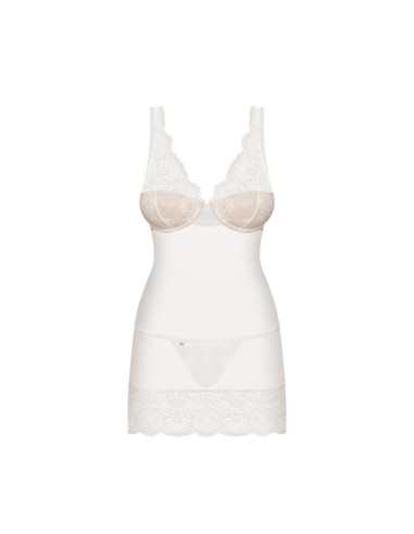 853-CHE-2 chemise & thong white