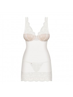 853-CHE-2 chemise & thong white