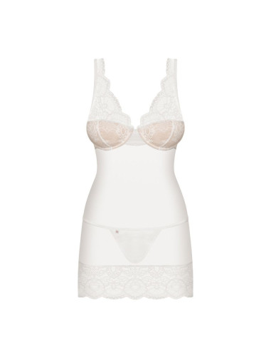 853-CHE-2 chemise & thong white