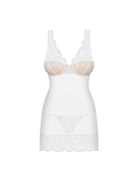 853-CHE-2 chemise & thong white